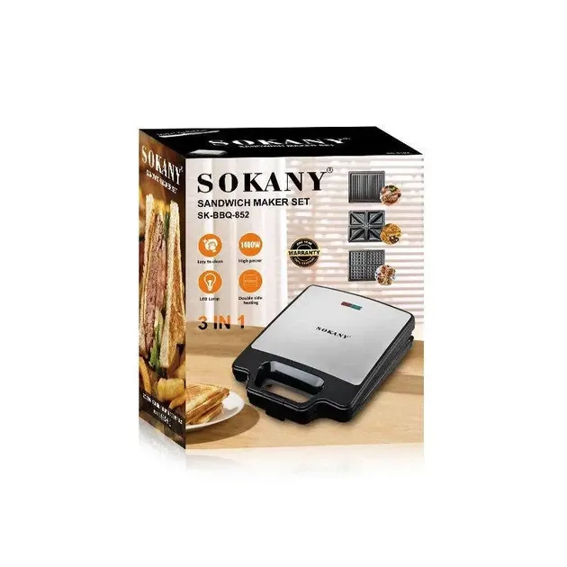 Зображення товару Сендвічниця-мультимейкер Sokany SK-BBQ-8521