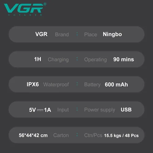 Зображення товару Тример для волосся VGR 4