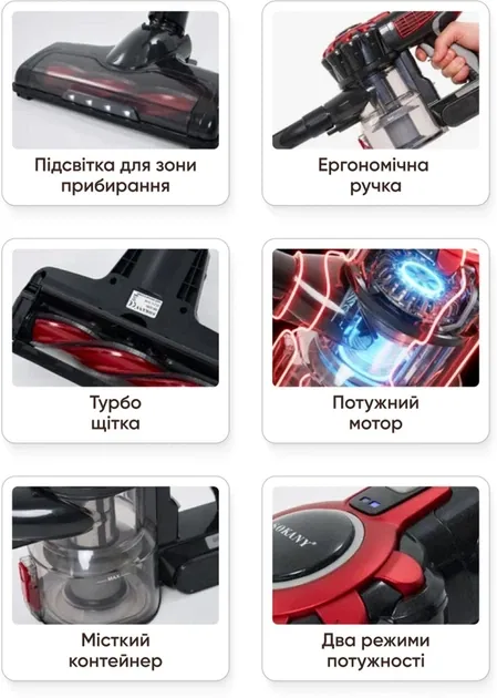 Зображення товару Пилосос вертикальний Sokany SK-3391R 4