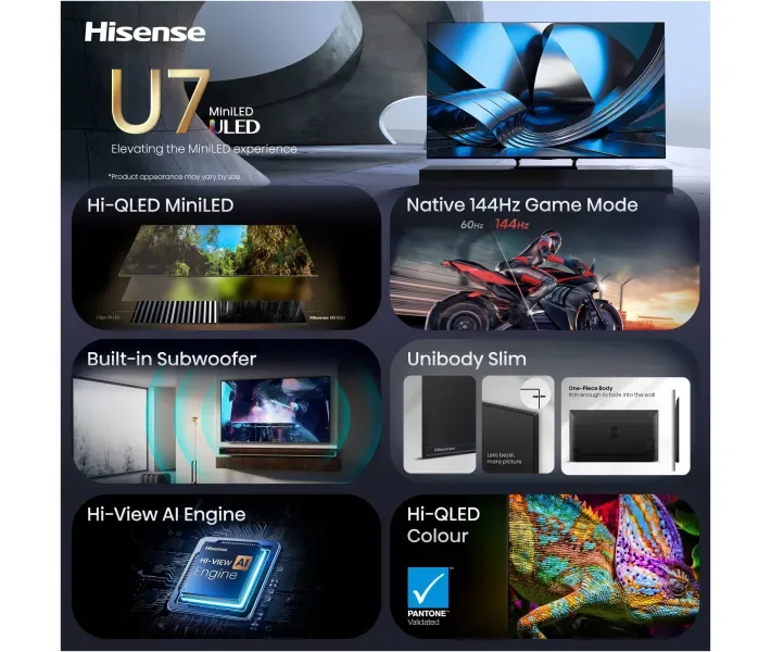 Зображення товару Телевізор Hisense діагональ 65" MiniLED 65U7SE4