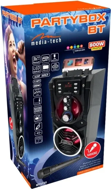 Зображення товару Портативна колонка караоке Media-Tech Partybox MT-3150 V3.33
