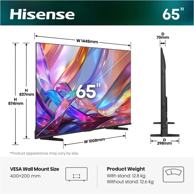 Зображення товару Телевізор Hisense діагональ 65" Qled 65E7S 6