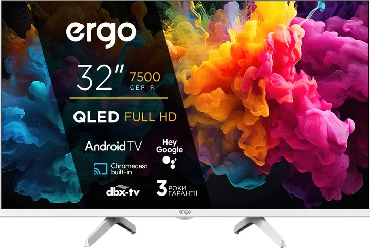 Телевізор Ergo діагональ 32" UHD 32JFQ7510 Телевізор Ergo діагональ 32" UHD 32JFQ7510 фото товару