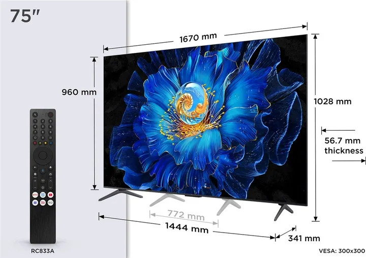 Зображення товару Телевізор Tcl діагональ 75" MiniLED 75C6KS5