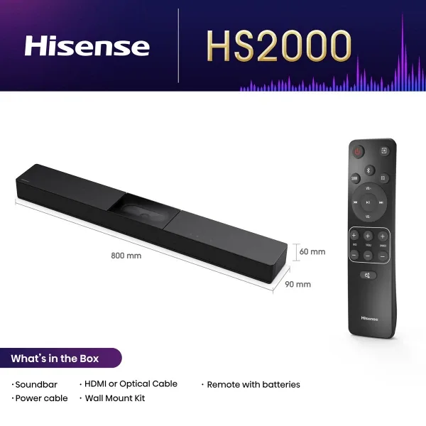 Зображення товару Саундрбар Hisense HS20002