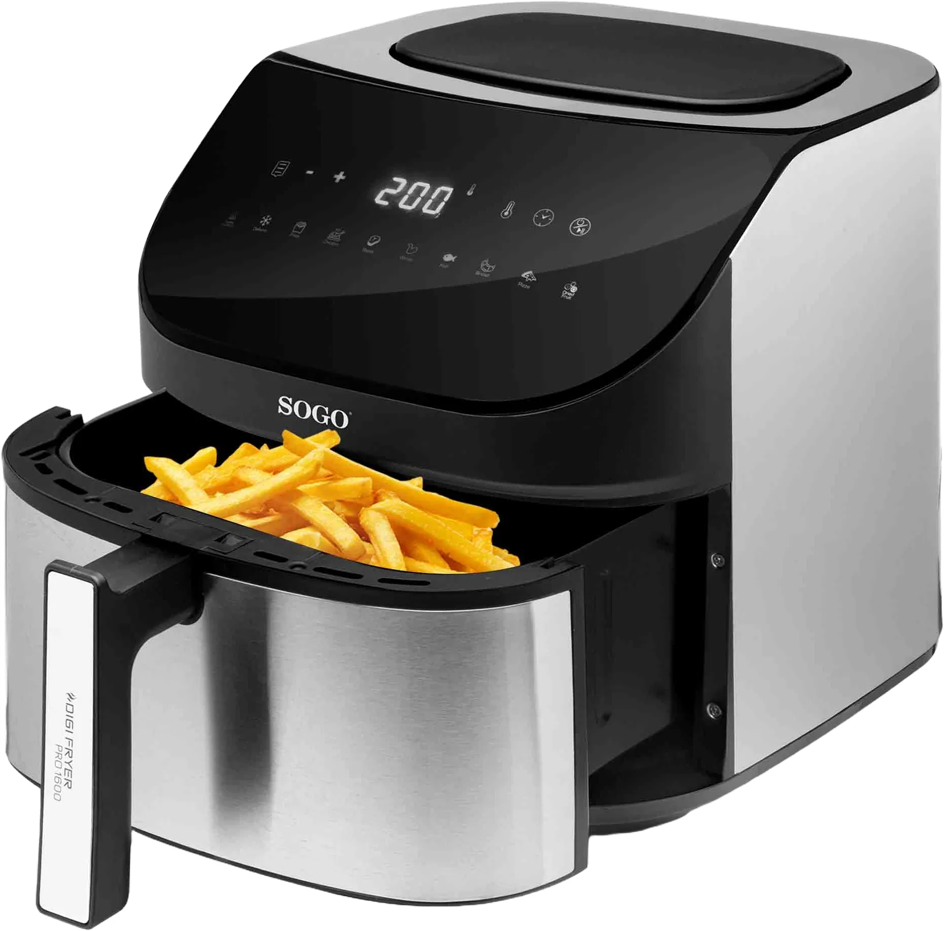Зображення товару Аерофритюрниця Sogo 1600 Вт., об'єм- 8 л., температура приготування від 50 °C до 200 °C SS-108751