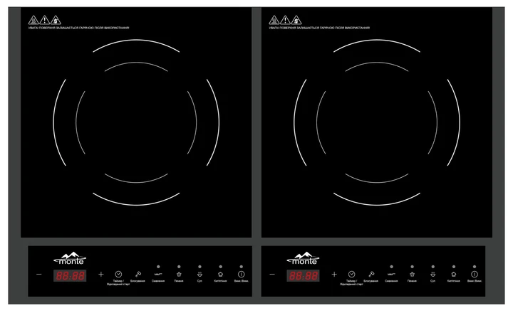 Електроплита індукційна 2-х камф. Monte MT-2114 Електроплита індукційна 2-х камф. Monte MT-2114 фото товару
