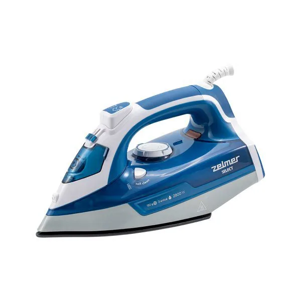 Зображення товару Праска Zelmer 2800вт.,під.кераміка,паровий,рез.для води 330мл.,антинакип,капля стоп,рег.подачі пари,самоочищення,автовикл. ZIR3285 Select1