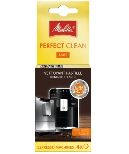 Таблетка для кавомашин Melitta PERFECT CLEAN CLEANER TABS 4x1,8G Таблетка для кавомашин Melitta PERFECT CLEAN CLEANER TABS 4x1,8G фото товару