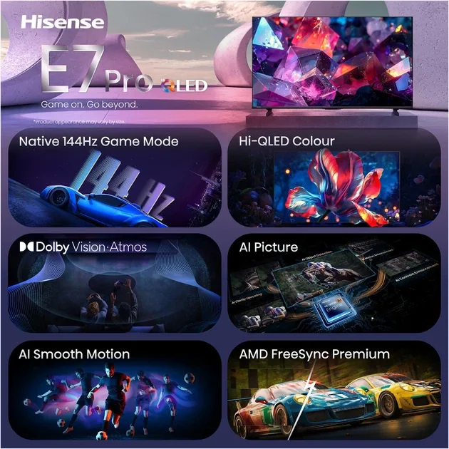 Зображення товару Телевізор Hisense діагональ 65" Qled 65E7S PRO 7