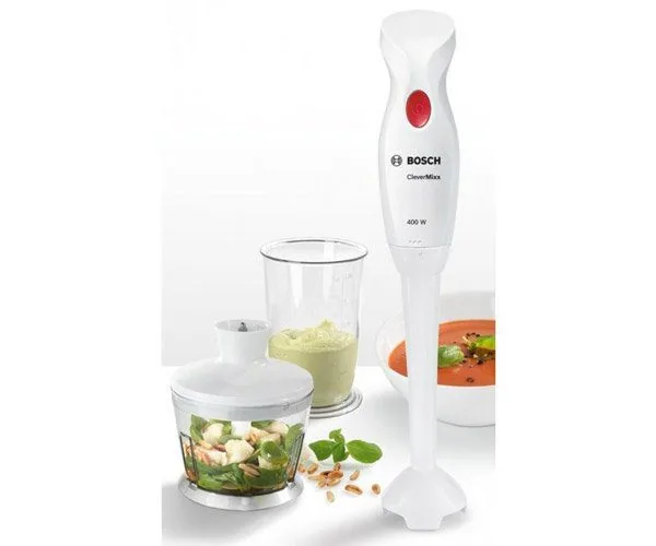 Блендер Bosch 400Вт, пласт.ножк, чопер, стакан MSM14200 Блендер Bosch 400Вт, пласт.ножк, чопер, стакан MSM14200 фото товару