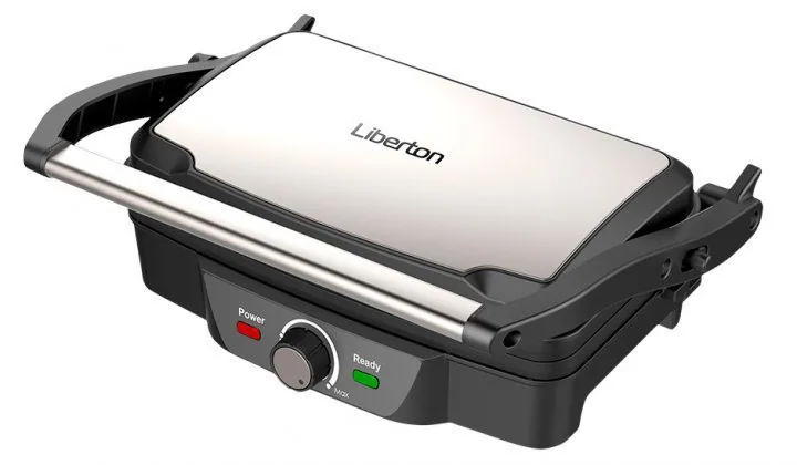 Зображення товару Гриль Liberton 1600вт.,відкр.кришки на 180°,антиприг.покриття,індик.готовн.,поддон для жира.1