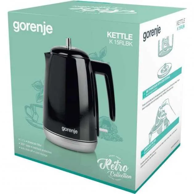 Зображення товару Чайник Gorenje 2200вт.,1.7л.,нерж.сталь/пластик.1