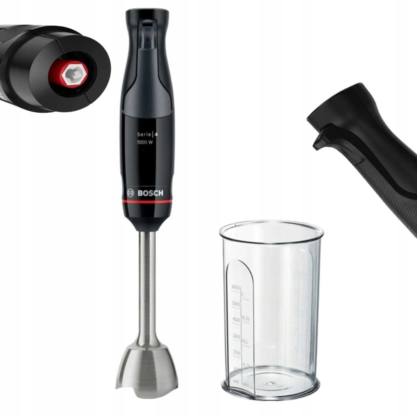 Зображення товару Блендер Bosch 1000вт.,ніжка нерж.,стакан 600мл. MSM4B6101