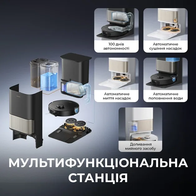 Зображення товару Пилосос-робот Dreame L40s Pro Ultra Black RLL74CE 3