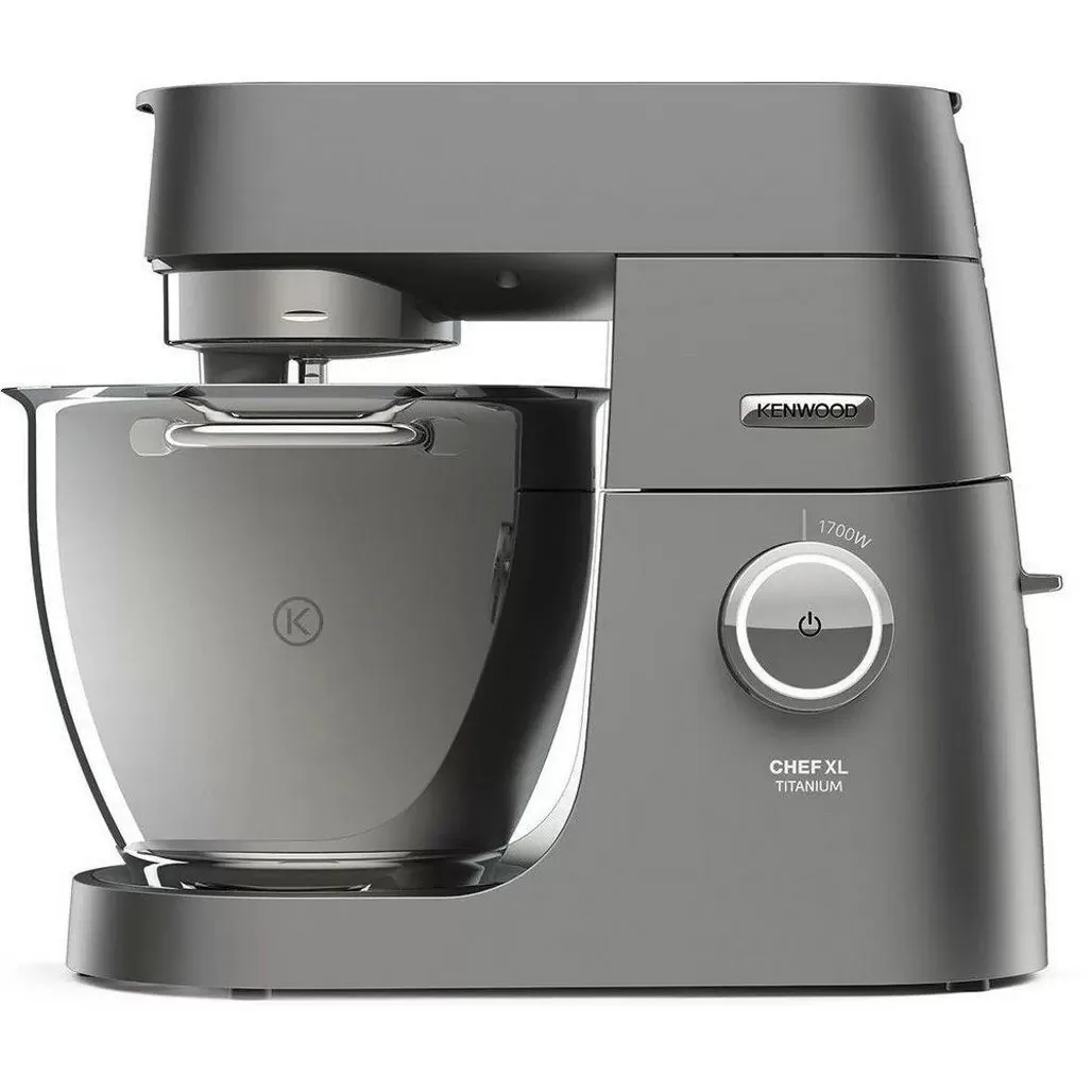 Зображення товару Кухонний комбайн Kenwood Chef XL Titanium 1700вт.,6.7 л.,крюк для тіста,вінчик,прорезинений вінчик,насадка для суфле,блендер,захисна кришка,силиконова лопатка,підсвітка. KVL 8320 S Chef XL1