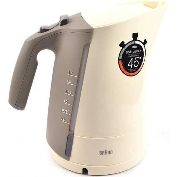 Чайник Braun 2200вт,1,7л.,пластик,система швидк.закипання. WK 300 CREAM Чайник Braun 2200вт,1,7л.,пластик,система швидк.закипання. WK 300 CREAM фото товару