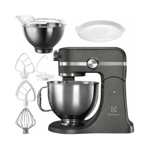 Зображення товару Міксер-тістоміс Electrolux 1200вт.,вінчик,гак для тіста,лопатка для перем.2шт.,чаша нерж.2 шт.,4.9 л.та 2.9л.,реж.швид.10.1