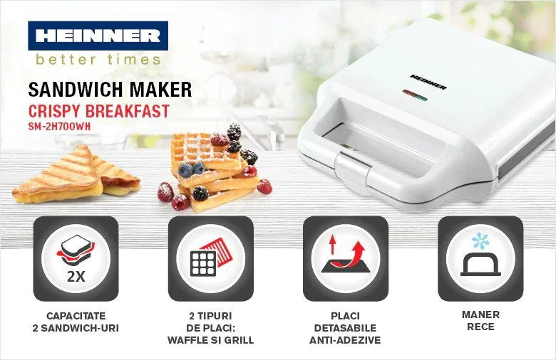 Зображення товару Сендвічниця HEINNER1
