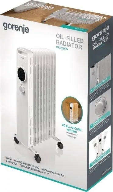 Зображення товару Обігрівач масляний Gorenje OR 2000 E1