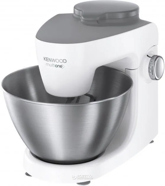 Зображення товару Кухонний комбайн Kenwood 1000вт.,4.3л.,блендер 1.2 л,вінчик,крюк для тіста,соковижималка,чаша скло,корпус пластик, KHH 321 WH1
