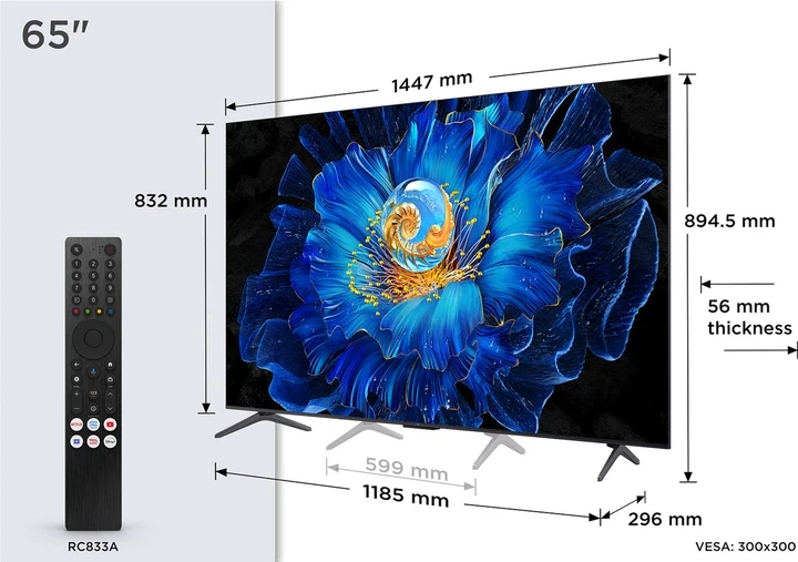 Зображення товару Телевізор Tcl діагональ 65" MiniLED 65C6KS4