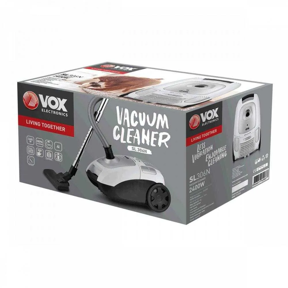 Зображення товару Пилосос Vox 2400вт.,рег.потужності,мішок,насадка підлога,килим,для мебелі. SL-306N1