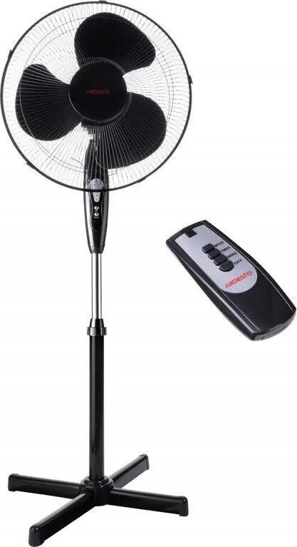 Зображення товару Вентилятор підлоговий Ardesto чорний з ДУ 45вт.,рег.наклона 90град.,регул.висоти 110-125см. FN-R1608CB1