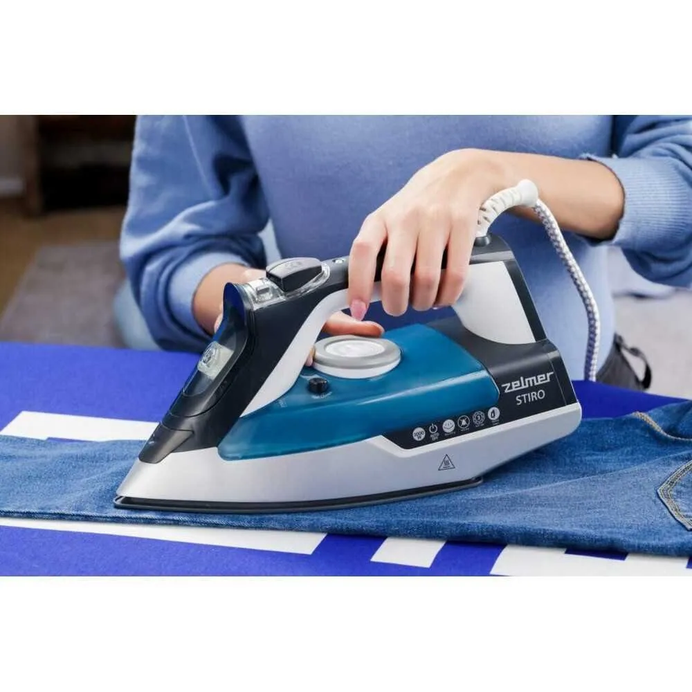 Зображення товару Праска Zelmer 3000вт.,під.кераміка,паровий,рез.для води 330мл.,вертикальне відпарювання,капля стоп,антинакип,автовикл. ZIR 3000 Stiro2