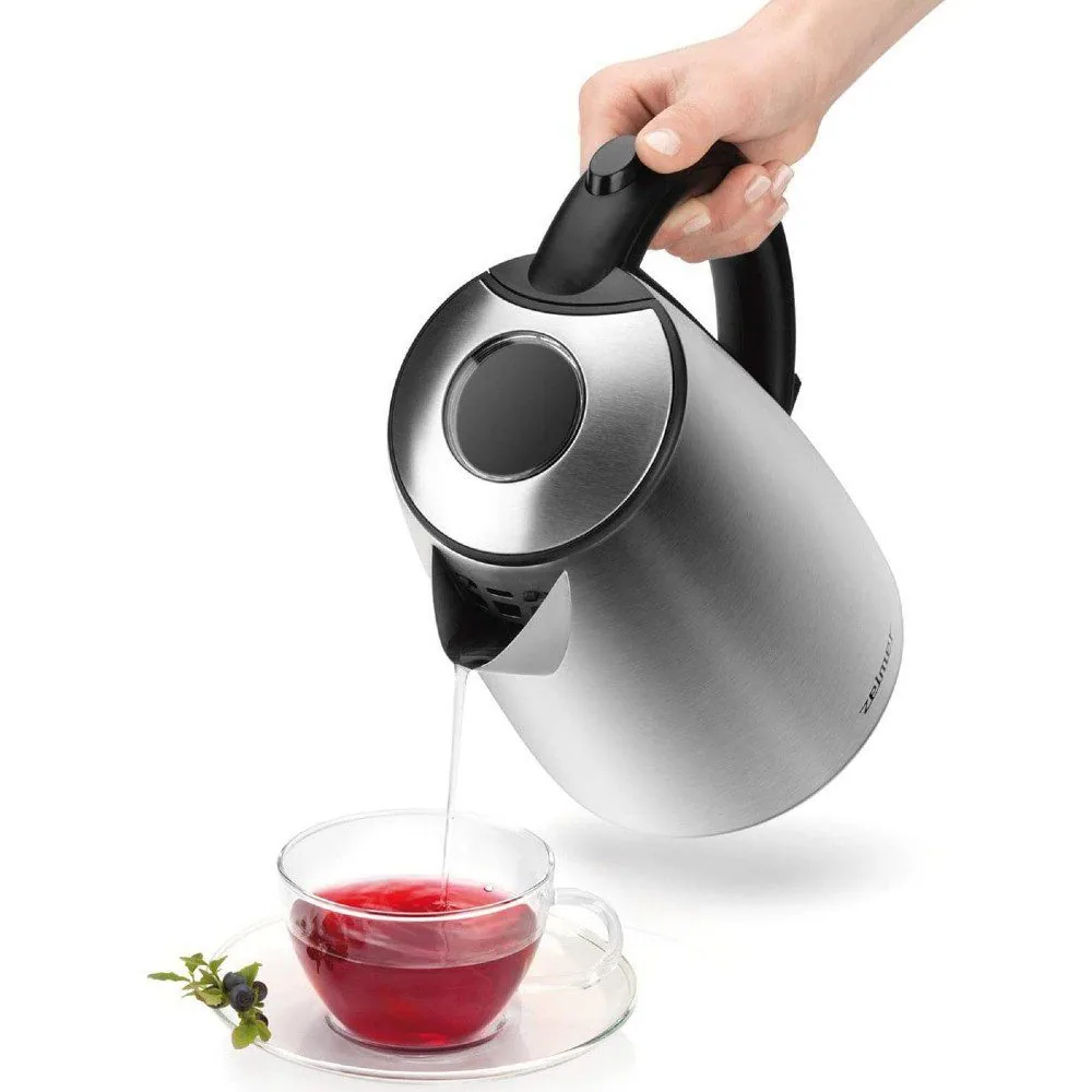 Зображення товару Чайник Zelmer 2200Вт.,1,7л.,корпус з нерж. сталі,підсвічування вимикача,фільтр від осаду та накипу ZCK12741