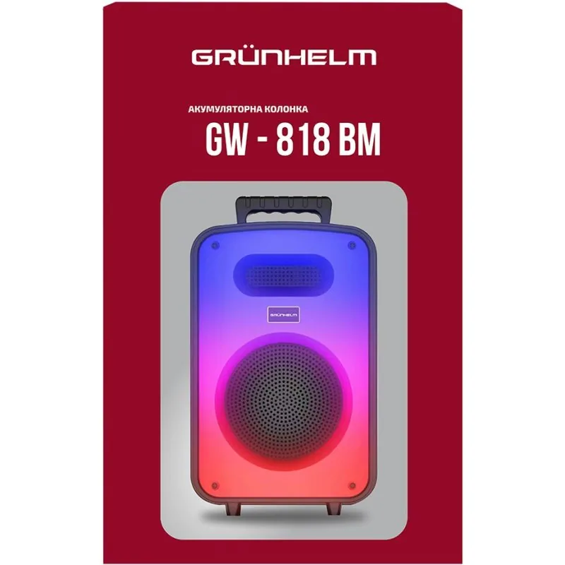 Зображення товару Портативна колонка Grunhelm GW-818-BM1