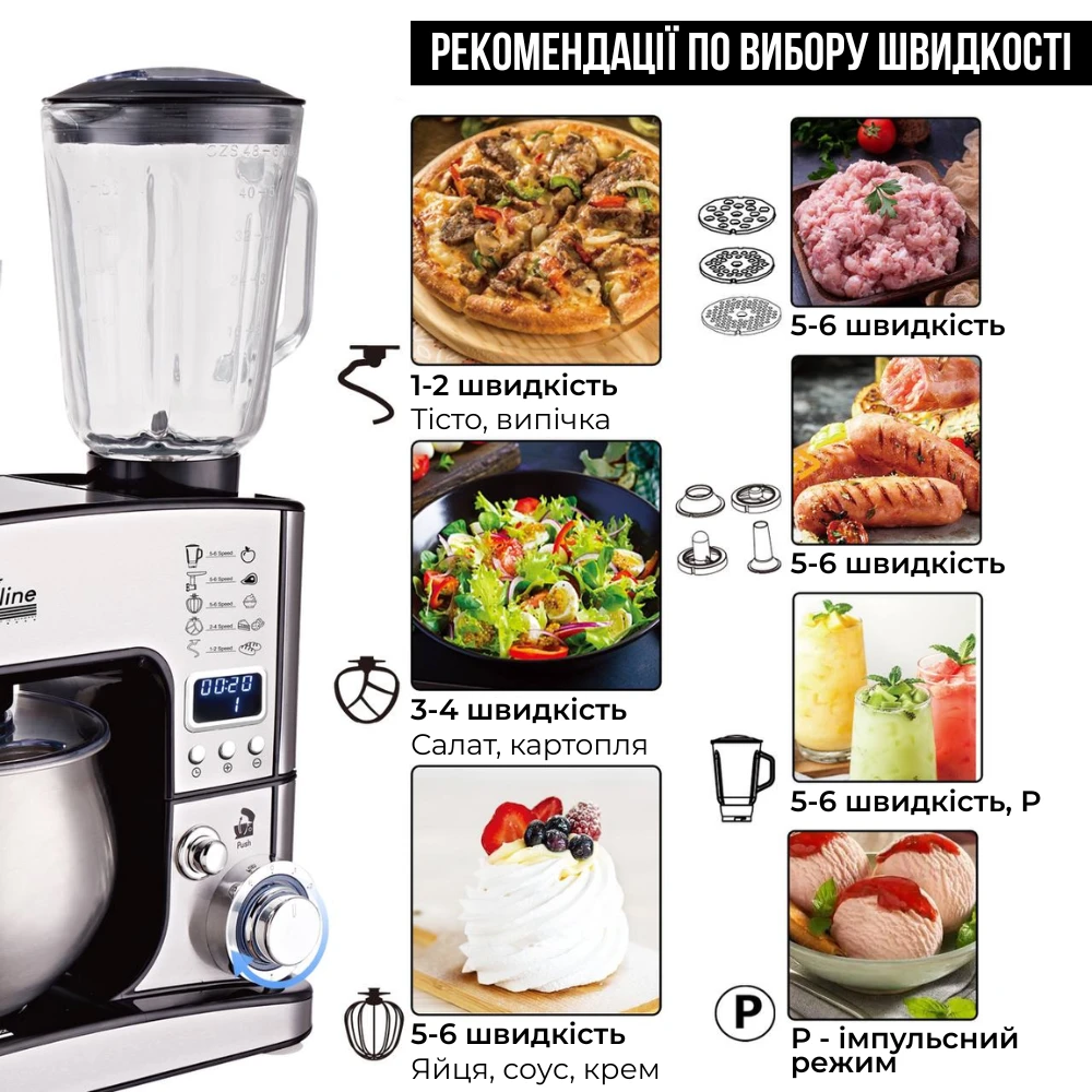 Зображення товару Кухонний комбайн Zepline ZP-1354