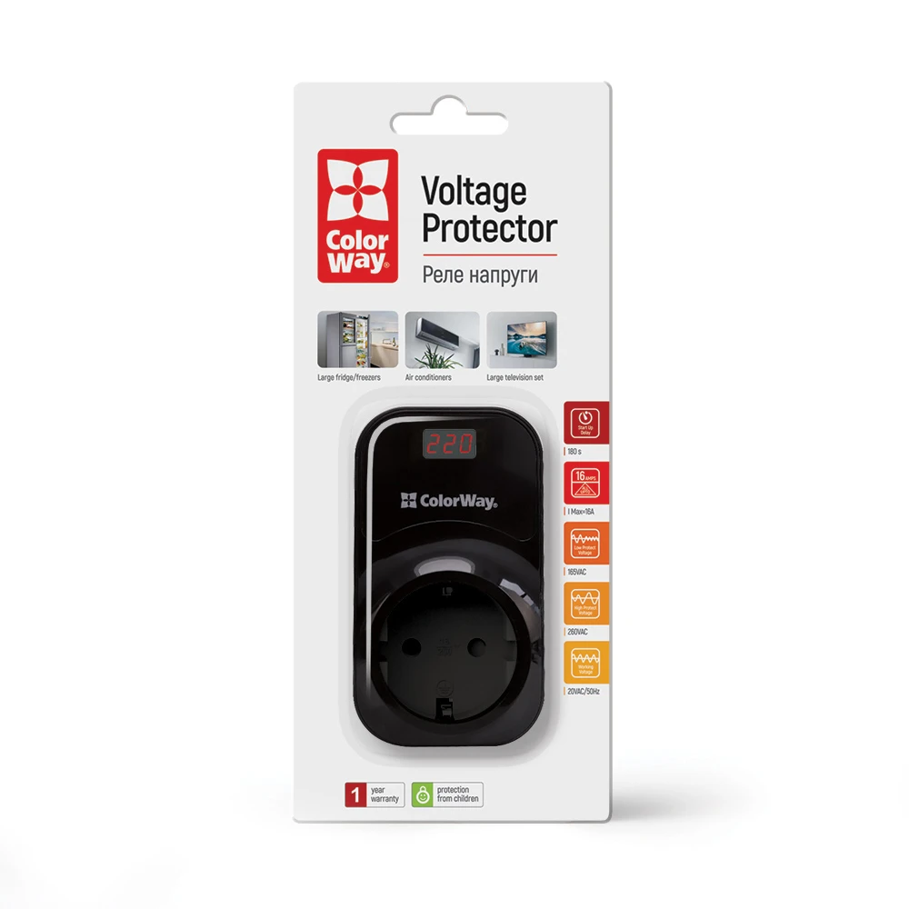 Зображення товару Реле напруги ColorWay CW-VR16-04D2