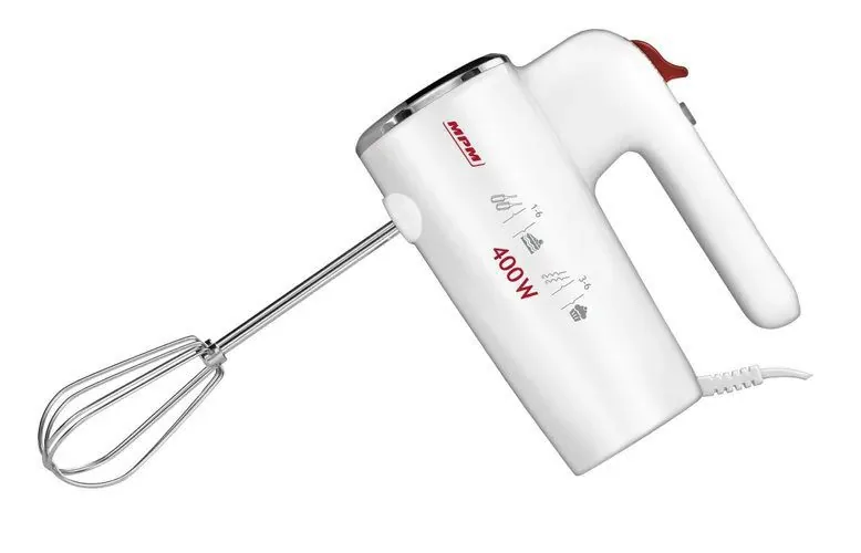 Зображення товару Міксер Mpm  400вт.,,2 вінчик.,2 гачки для тіста.,6 реж.швид. MMR-181