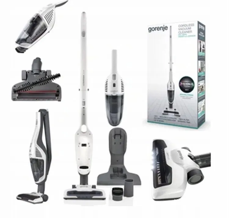 Зображення товару Пилосос-вертикальний Gorenje аккумулятор 50хв.,час зарядки 6год.,контейнер 600мл.,насадка підлога,килим ,для меблів,рег.потужності на ручці. SVC 180 FW1