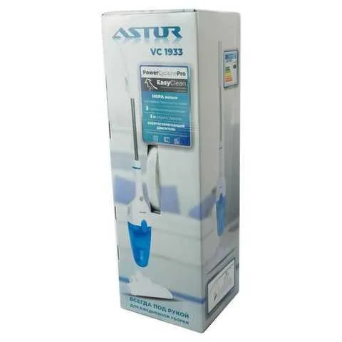 Зображення товару Пилосос Astor 800вт,вертикальний,контейнер 1,0л., від мережі,шнур 5м.,щітка для мебелі.2