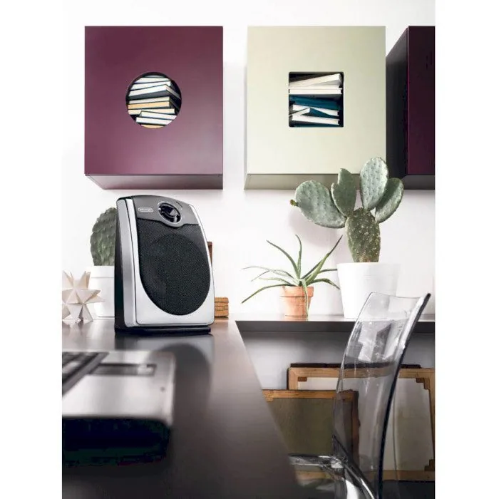 Зображення товару Тепловентилятор Delonghi 800,1400,2200вт.,спіральний,зах.від перегр.,підлогове встановлення. HVS 30311