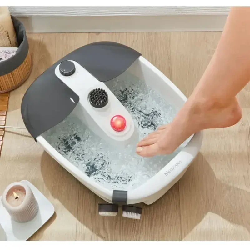 Зображення товару Ванночка для ніг Medisana 4-програми,Роликовий, Гідромасаж, Вибромассаж,Захист від бризок, Індикація рівня води FS-90L SILVER1
