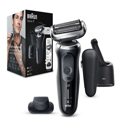 Зображення товару Бритва Braun 2 бритвенні сітки,сухе/вологе гоління,повна зарядка 60хв,50хв використання,швид.зарядка 5хв,змінна насад. Precision Trimmer 70-S7200cc1