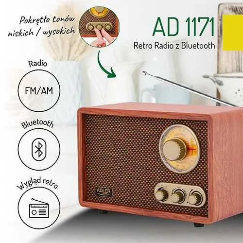 Зображення товару Радіо Adler Retro с Bluetooth1