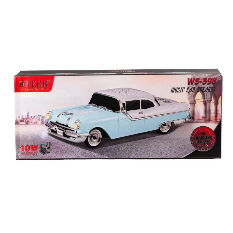 Зображення товару Портативна колонка Понтіак WS-598 підсвічування,бірюзовий з беежвим. UR125TBE4