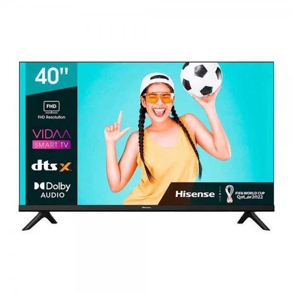Телевізор Hisense діагональ 40",smart,Full HD (1920x1080) ,опер.сист.Vidaa,динаміки 2х7,Dolby Audio,1х HDMI. Телевізор Hisense діагональ 40",smart,Full HD (1920x1080) ,опер.сист.Vidaa,динаміки 2х7,Dolby Audio,1х HDMI. фото товару