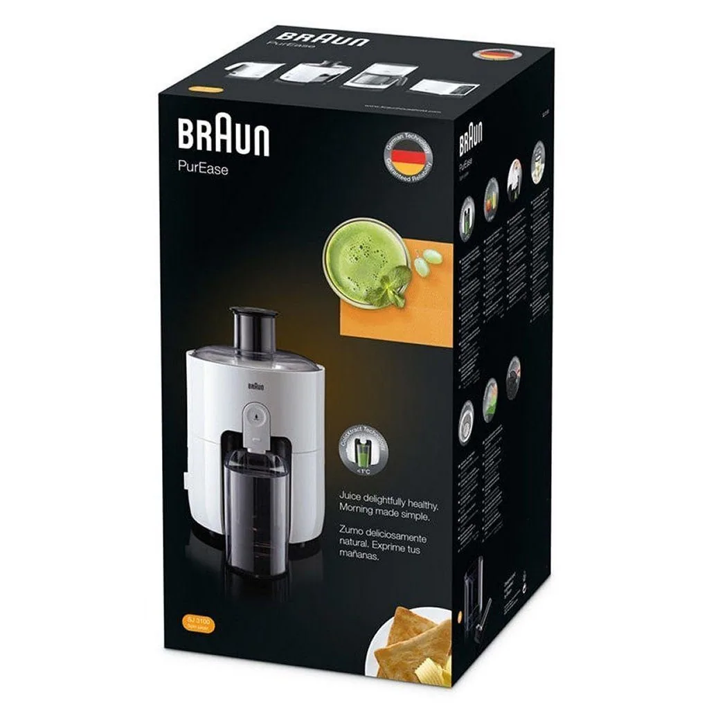 Зображення товару Соковижималка Braun 500вт.,центробіжна,стакан 750мл.,для м'якоті 1250мл.,1 реж.швидкості,крапля стоп,захист від перегріва.1