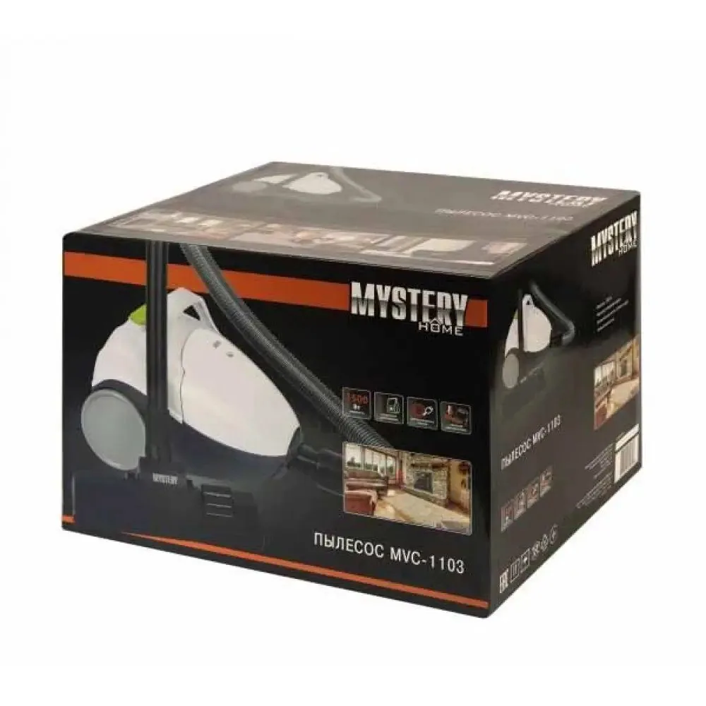 Зображення товару Пилосос Mystery 1500вт.,мішок,рег.потужності,насадка для підлоги,для мебелі. MVC-1103 Green1