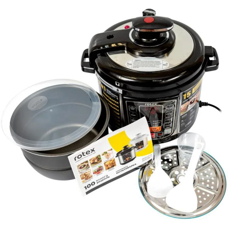 Зображення товару Мультиварка-скороварка Rotex 5л, 900Вт, 17 прогр, антипригар х2 REPC57-B1