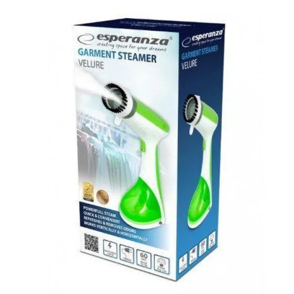 Зображення товару Відпарювач ESPERANZA 1400вт.,шнур 1.6м.,рез.для води 220мл.,швид.нагр.60сек.1