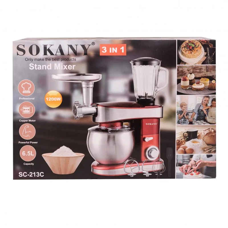Зображення товару Міксер-тістоміс Sokany SC213CR2