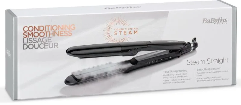 Зображення товару Випрямляч Babyliss тип управління - механічне,керамічні пластини, турмалінове покриття,автовимкнення, довжина шнура -250см,чорний ST492E1