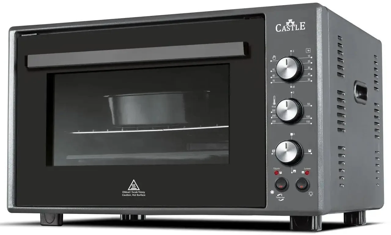 Зображення товару Духовка настільна Castle 50л.,1600вт.,темп.50-300 °С,4 режим.,таймер 90 хв.,автовикл.,звуков.сигн. CPE-50C1