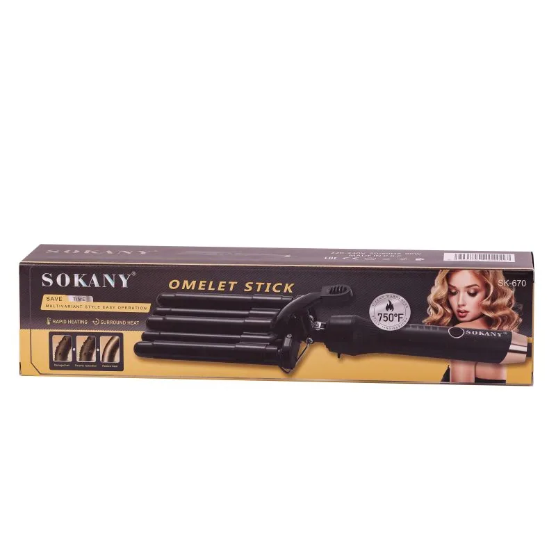 Зображення товару Плойка Sokany керамічна 5 хвиль 45 Вт широкий стайлер для
З?ІBИBKИ ВОЛОССЯ ГОЛЛІВ ДСЬКІ ЛОКОНИ ЅК-6701